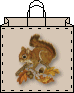 squirrel in leaves bag