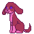 raspberry flop-earred dog